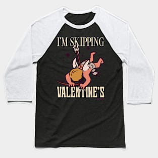 Fallen Cupid Funny Valentines Day Anti Valentines Day Baseball T-Shirt